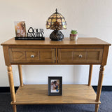 Tiffany Style Mini Table Lamp Gold Stained Glass Baroque Style 8"W*8"D*12"H