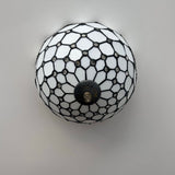 Tiffany Style Ceiling Light Fixtures Stained Glass Crystal Beans LED Bulbs 12"W*12"D*8"H