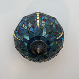 Tiffany Style Ceiling Lamp Green Blue Stained Glass Dragonfly 12"W*12"D*8"H