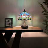 Tiffany Style Table Lamp Stained Glass Tulips Included LED Bulb 10"W*10"D*14"H
