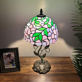 Tiffany Style Table Lamp Purple Stained Glass Included LED Bulb 10"W*10"D*20"H