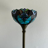 Tiffany Style Floor Lamp Green Stained Glass Included LED Bulb 12"W*12"D*66"H