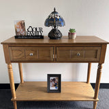 Tiffany Style Mini Table Lamp Blue Stained Glass Dragonfly 8"W*8"D*12"H