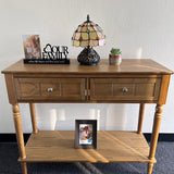 Tiffany Style Mini Table Lamp Gold Stained Glass Crystal Beans 8"W*8"D*12"H