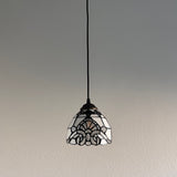 Enjoy Tiffany Style Mini Hanging Lamp White Stained Glass Baroque Style EP0625