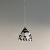 Enjoy Tiffany Style Mini Hanging Lamp White Stained Glass Baroque Style EP0625
